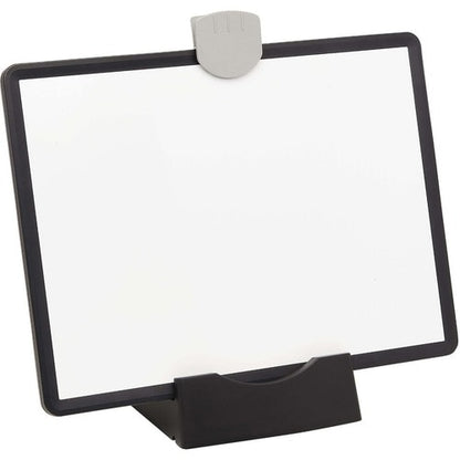 TABLEAU BLANC MAGNÉTIQUE EFFAÇABLE À SEC AVEC SUPPORT 3 MARQUEURS CADRE NOIR