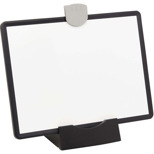 TABLEAU BLANC MAGNÉTIQUE EFFAÇABLE À SEC AVEC SUPPORT 3 MARQUEURS CADRE NOIR