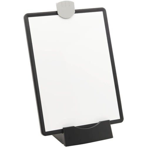 TABLEAU BLANC MAGNÉTIQUE EFFAÇABLE À SEC AVEC SUPPORT 3 MARQUEURS CADRE NOIR