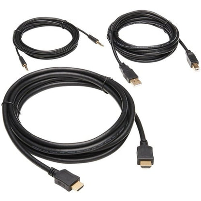 Tripp Lite by Eaton HDMI KVM Cable Kit - 4K HDMI, USB 2.0, 3.5 mm Audio (M/M), Black, 10 f