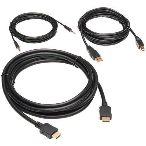 Tripp Lite by Eaton HDMI KVM Cable Kit - 4K HDMI, USB 2.0, 3.5 mm Audio (M/M), Black, 10 f