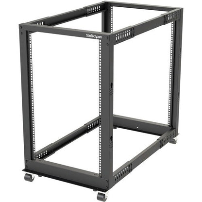 StarTech.com 4-Post 18U Mobile Open Frame Server Rack, 19" Network Rac