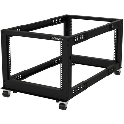 StarTech.com 4-Post 8U Mobile Open Frame Server Rack, 19in Network Rac