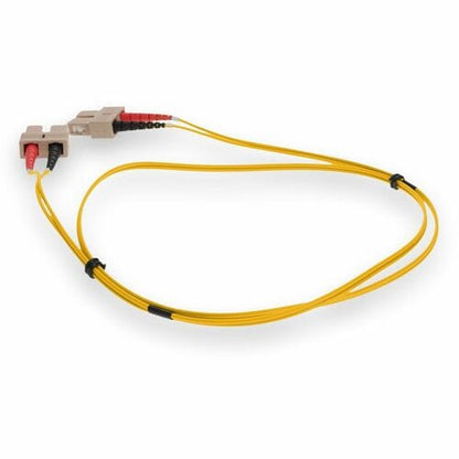 Câble fibre optique duplex OM4 jaune OFNR (riser) AddOn 3 m SC (mâle) vers SC (mâle)