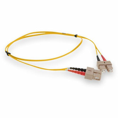 Câble fibre optique duplex OM4 jaune OFNR (riser) AddOn 3 m SC (mâle) vers SC (mâle)