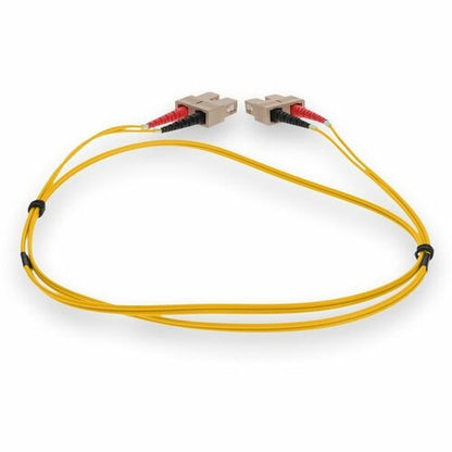 Câble fibre optique duplex OM4 jaune OFNR (riser) AddOn 2 m SC (mâle) vers SC (mâle)