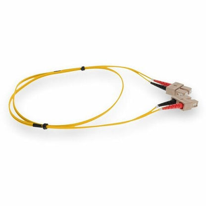 Câble fibre optique duplex OM4 jaune OFNR (riser) AddOn 2 m SC (mâle) vers SC (mâle)