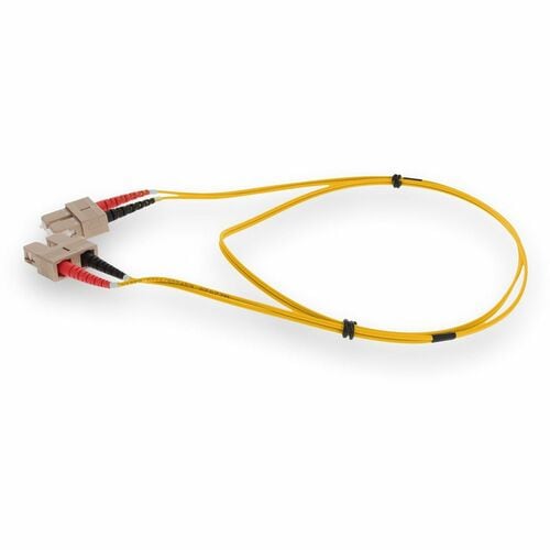 Câble fibre optique duplex OM4 jaune OFNR (riser) AddOn 2 m SC (mâle) vers SC (mâle)