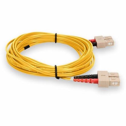 Câble fibre optique duplex OM1 jaune OFNR (Riser) AddOn 2 m SC (mâle) vers SC (mâle)