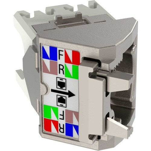 Capuchon de fil coudé à 45° Panduit PanNet pour prise TG blindée Cat 6