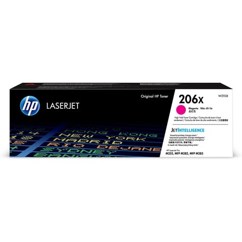 Cartucho de tóner láser original de alto rendimiento HP 206X - Magenta