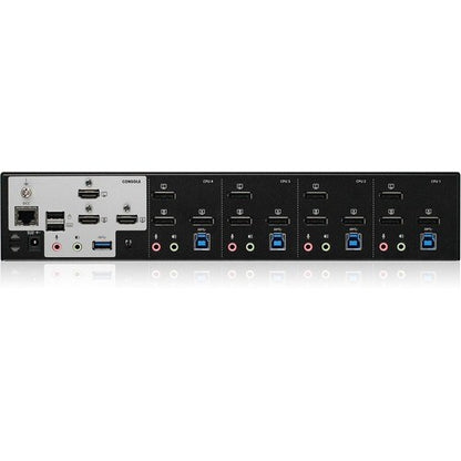 Clavier KVM DP 4 ports 4K TRIPLE VUE HVER PRO X RGB OPTIQUE MÉCANIQUE