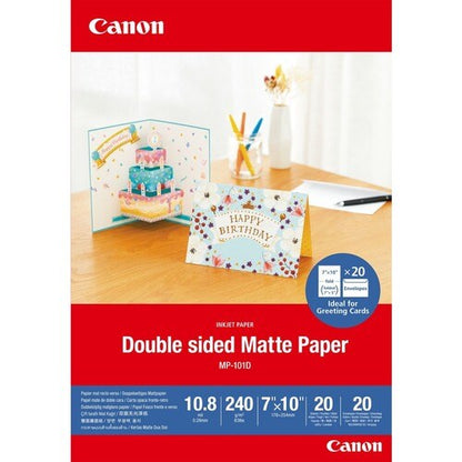 Papel fotográfico mate de doble cara Canon 7x10 - 7" (177,80 mm) x