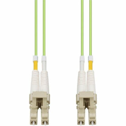 Câble d'extension 8 m LC vers LC vert citron OM5 Duplex OFNR (Riser)