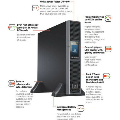 Vertiv Liebert GXT5 UPS - 1500VA/1500W 230V | Online Rack Tower Energy