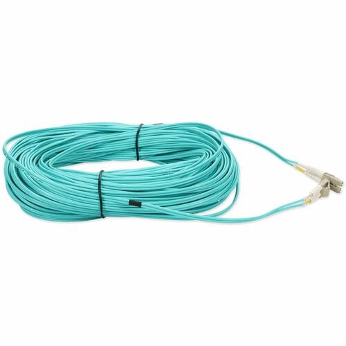 AddOn 73m LC (Male) to LC (Male) Straight Aqua OM4 Duplex Plenum Fiber Patch Cable