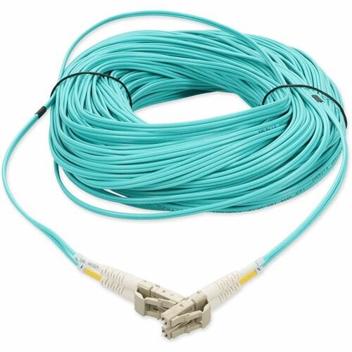 AddOn 73m LC (Male) to LC (Male) Straight Aqua OM4 Duplex Plenum Fiber Patch Cable