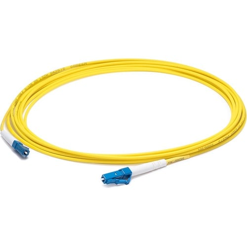 Câble de raccordement fibre optique AddOn 73 m LC (mâle) vers LC (mâle) droit jaune OS2 Simplex LSZH