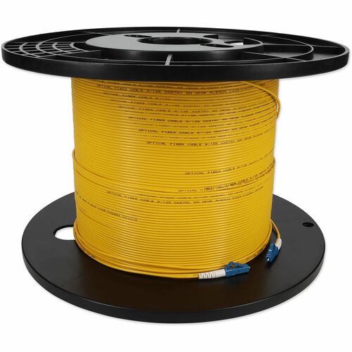 Câble de raccordement fibre optique simplex OS2 droit jaune LC (mâle) vers LC (mâle) AddOn 73 m