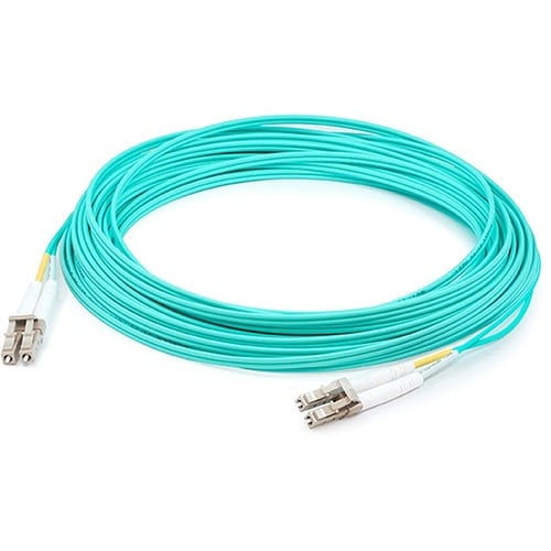Câble de raccordement fibre optique LSZH duplex OM4 Aqua droit LC (mâle) vers LC (mâle) AddOn 74 m