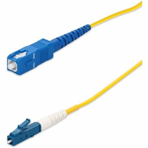 Câble de raccordement fibre optique AddOn 10 m SC vers LC jaune OS2 Simplex LSZH SMF