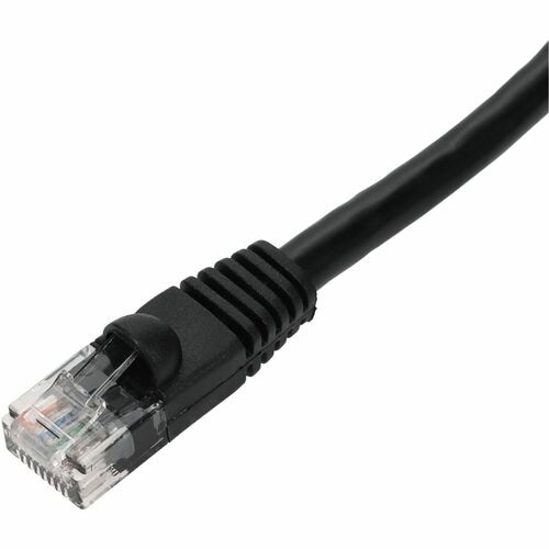 AddOn 2ft Black CAT 5E PVC Ethernet Cable Snagless Bubble Boot RJ