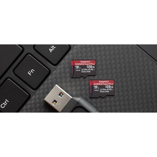 128GB MICROSDXC REACT PLUS SDCR2 W/ADAPTER + MLPM READER