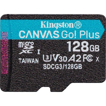 128GB MICROSDXC CANVAS GO PLUS 170R A2 U3 V30 SINGLE PACK W/O A