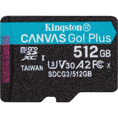 512GB MICROSDXC CANVAS GO PLUS 170R A2 U3 V30 SINGLE PACK W/O A