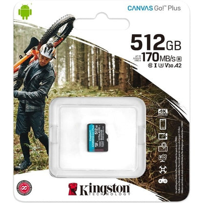 512GB MICROSDXC CANVAS GO PLUS 170R A2 U3 V30 SINGLE PACK W/O A