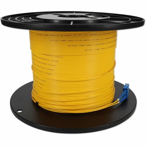 Câble de raccordement fibre optique duplex droit OS2 jaune LC (mâle) vers SC (mâle) AddOn 72 m