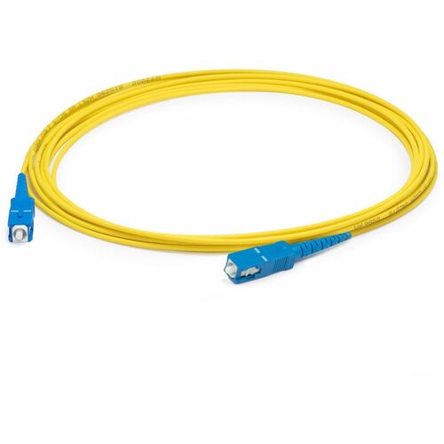 Câble de raccordement fibre optique AddOn 40 m SC (mâle) vers SC (mâle) droit jaune OS2 Simplex LSZH