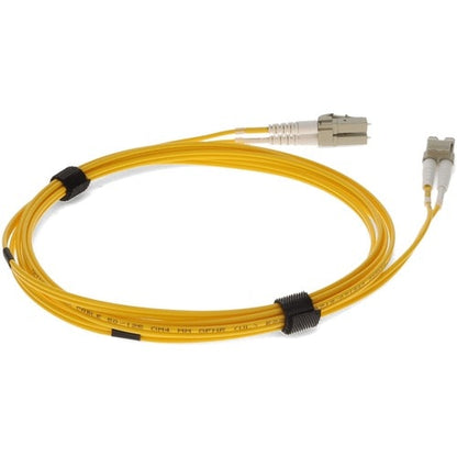 Patch fibre duplex OFNR (Riser-Rated) jaune OM4 LC (mâle) vers LC (mâle) AddOn 6 m