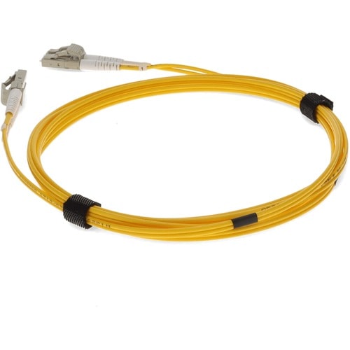 Patch fibre duplex OFNR (Riser-Rated) jaune OM4 LC (mâle) vers LC (mâle) AddOn 6 m