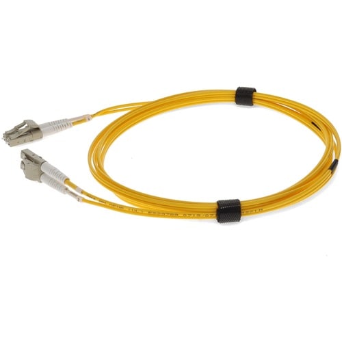 Patch fibre duplex OFNR (Riser-Rated) jaune OM4 LC (mâle) vers LC (mâle) AddOn 6 m