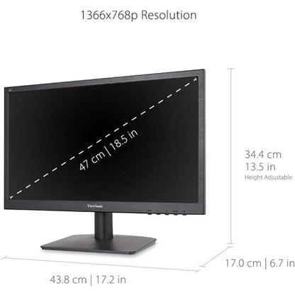 Moniteur LED HD ViewSonic Value VA1903H 19" - 16:9 - Noir