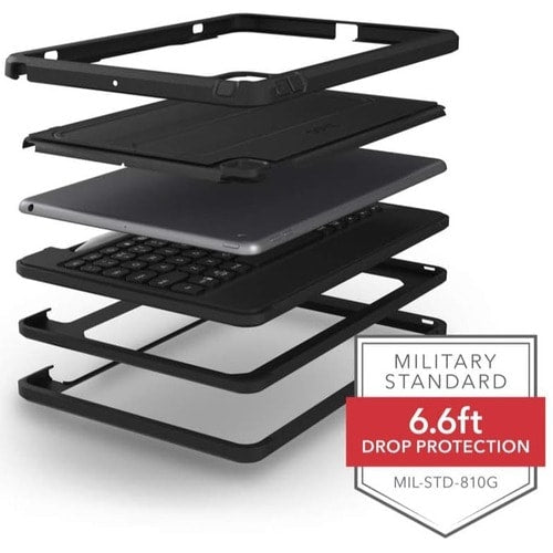ZAGG Rugged Book Rugged Keyboard/Cover Case (Book Fold) for 10.2\" (25