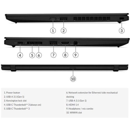 Ultrabook Lenovo ThinkPad X1 Carbon 8e génération 20U90034CA 14 pouces - WQHD