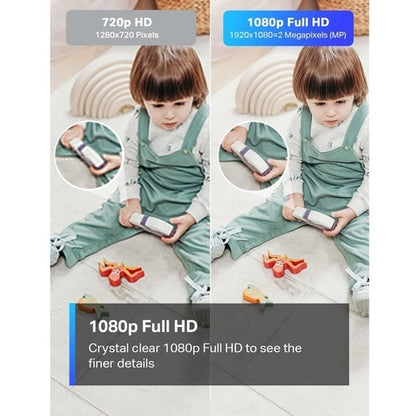 Cámara de red Tapo C100 de 2 megapíxeles para interiores Full HD - Color - Blanco - 30 pies (9,1
