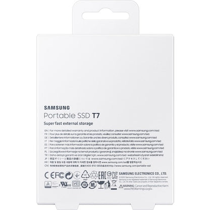 SSD PORTÁTIL T7 DE 2 TB USB 3.2 GEN. 2 GRIS