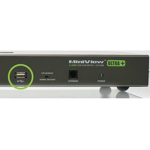 COMMUTATEUR KVM VGA COMBO USB PS/2 8 PORTS AVEC ADAPTATEUR DISPLAYPORT VERS VGA