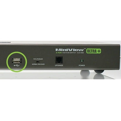 COMMUTATEUR KVM VGA COMBO USB PS/2 8 PORTS AVEC ADAPTATEUR DISPLAYPORT VERS VGA