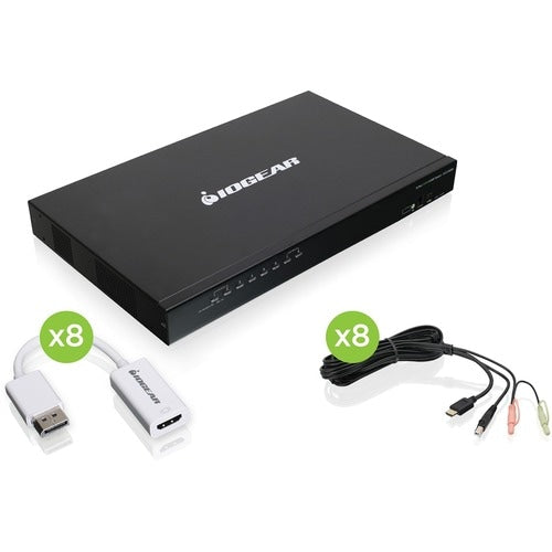 COMMUTATEUR KVM HDMI COMBO USB PS/2 8 PORTS AVEC DISPLAYPORT VERS HDMI