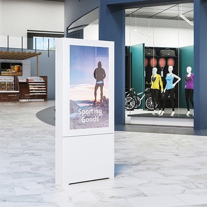 Chief Impact Floor Mounted Kiosk, Portrait 49" Whi