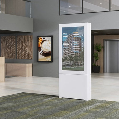 Chief Impact Floor Mounted Kiosk, Portrait 49" Whi