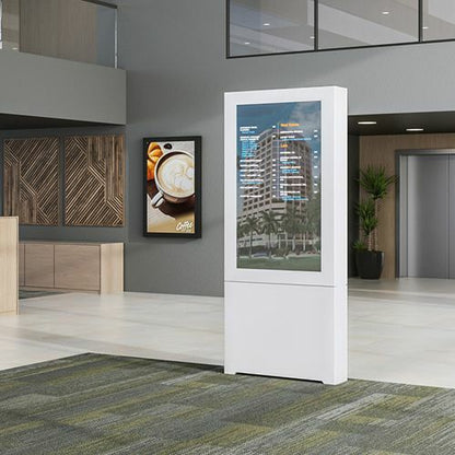 Chief Impact Floor Mounted Kiosk, Portrait 55" Whi