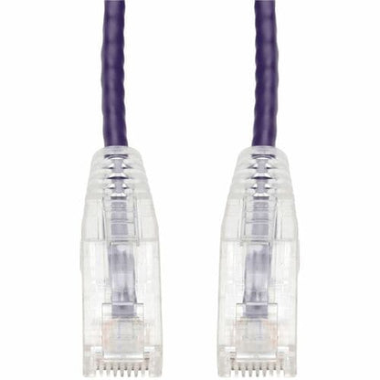 Câble Ethernet Cat. 6 en PVC fin violet AddOn 7 pieds, transparent, anti-accroc