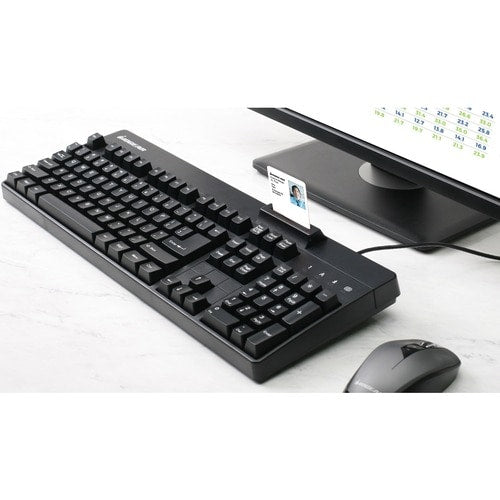 Lector CAC/Teclado integrado IOGEAR - Conectividad por cable - Interfaz USB 2.0 tipo A