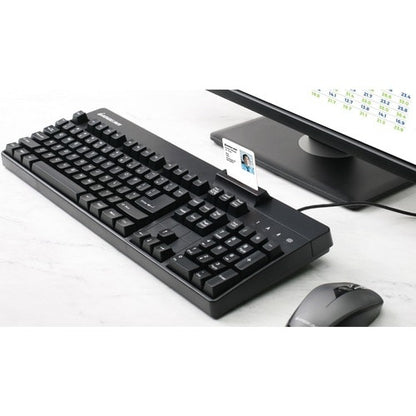 Lector CAC/Teclado integrado IOGEAR - Conectividad por cable - Interfaz USB 2.0 tipo A