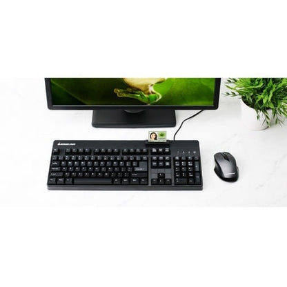 Lector CAC/Teclado integrado IOGEAR - Conectividad por cable - Interfaz USB 2.0 tipo A